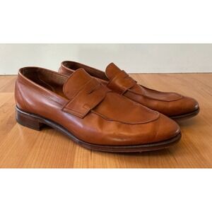 Meermin Mallorca Brown Leather Penny Loafers Goodyear Welted Men's 11.5